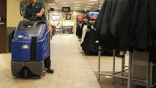 image of a carpet extractor cleaning a floor